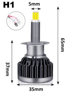 Lampade Led H1 360 REFLEX 3D 45W Uniforme Senza Ombre Specifico Lenticolare
