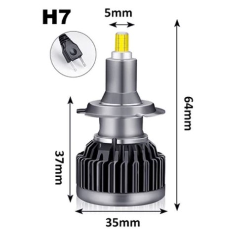 Lampade Led H7 360 REFLEX 3D Uniforme Senza Ombre Specifico Lenticolare
