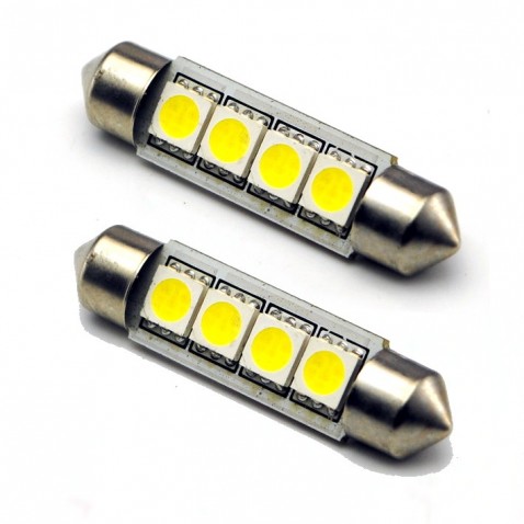 COPPIA LED FESTOON /SILURO 4 LED 5050