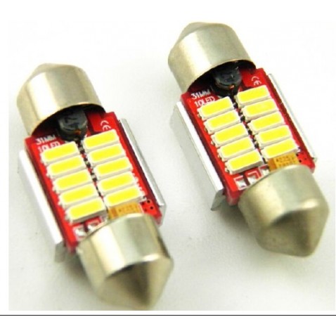 LED FESTOON 31MM 12V SILURO 10 LED  CANBUS 4014