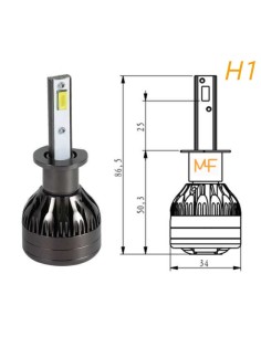KIT FULL LED H1 A6 PEGASO Lampada 6000k 2