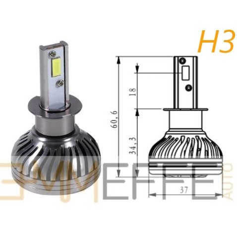 KIT FULL LED H3 A6 PEGASO Lampada 6000k
