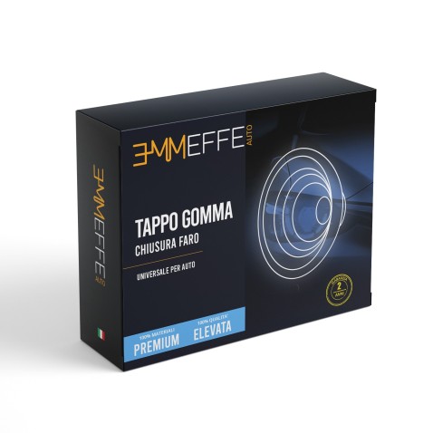 TAPPI IN GOMMA CHIUSURA FARO PER KIT FULL LED O XENON