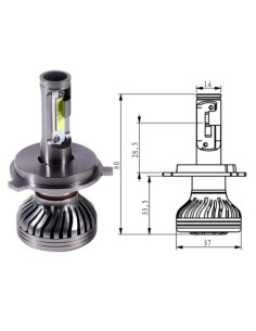 Lampade Full Led H4 Lampo 65w Anabbagliante Abbagliante 2