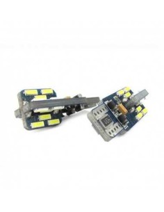 COPPIA LED T10 CANBUS 24 SMD 4014 + IC 2