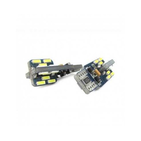 COPPIA LED T10 CANBUS 24 SMD 4014 + IC