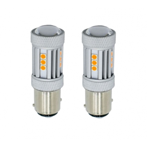 Led 1156 Freccia Arancio Bau15s P21w 5 Led 880lm Canbus