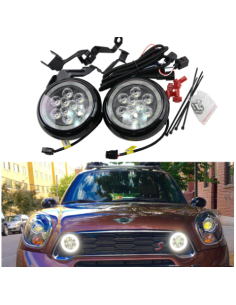 Faro Aggiuntivo Mini Cooper Led con Angel R56 R55 R57 R58 R59 R60 R61 6000k