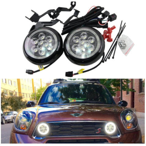 Faro Aggiuntivo Mini Cooper Led con Angel R56 R55 R57 R58 R59 R60 R61 6000k