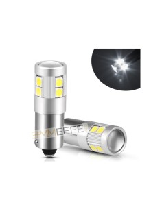 COPPIA BA9S BAX9S LED 9 SMD 3030 SUPER CANBUS Bianco 6000k