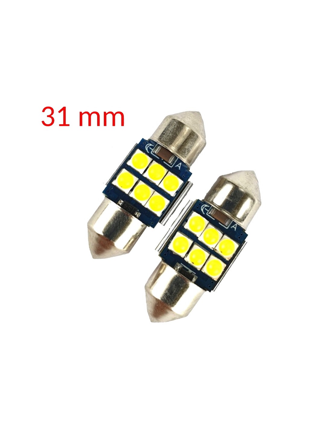 Coppia Led Festoon Siluro 9 Led 5630 Canbus