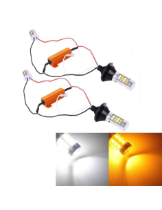 Lampade Freccia + Drl Arancio Bianco Connettore 1156 Ba15s Bau15s