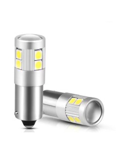 Coppia H5W BA9S Led 5 Smd 3030 12V e 24V Super Canbus 6000k
