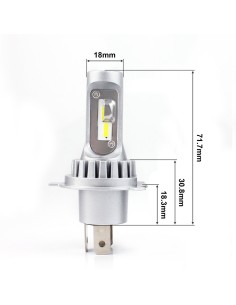 Kit Led H4 e H19 Xxs Pro NOLAN Mini Ultracompatto Canbus 6000k 2