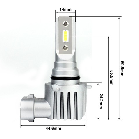 Kit led HIR2 9012 Pro Mini Ultracompatto 15W 6000K Come Originale
