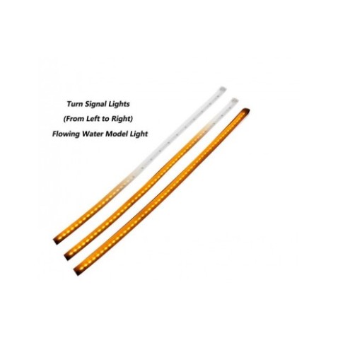 DRL FLEX FLESSIBILE SEQUENZIALE ULTRA SOTTILE DECORATIVO BIANCO/AMBRA TUBE