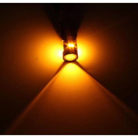 2pcs T25 3030 LED auto 3157 freccia arancio luce di marcia diurna bianca