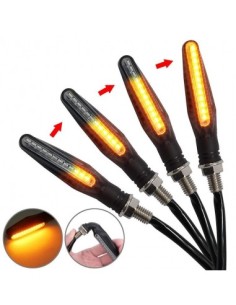 SET 4 FRECCE SEQUENZIALI MOTO CUSTOM SCOOTER UNIVERSALI