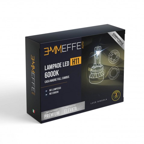 Lampade Led H11 Casa Madre Full Canbus 6000k No Lampeggi No Errori