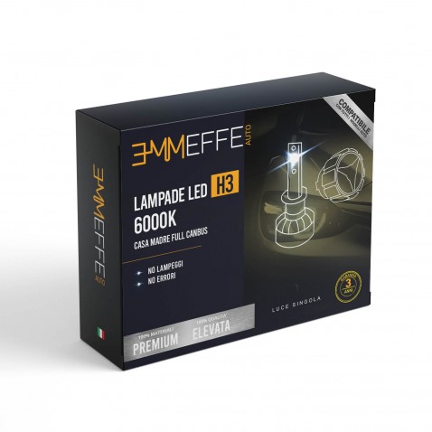 Lampade Led H3 Casa Madre Full Canbus 6000k No Lampeggi No Errori