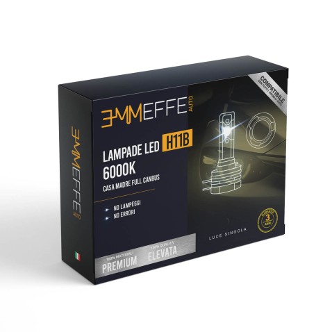 Lampade Led H11B Casa Madre Full Canbus 6000k No Lampeggi No Errori