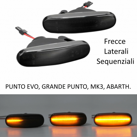 Frecce Laterali LED Dinamiche FIAT Grande Punto, Punto Evo, MK3 Sequenziale