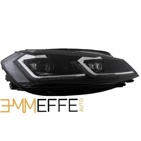 Coppia Fari Led Volkswagen Golf Luci di Posizione Drl e Abbaglianti Led Anabbaglianti Xenon