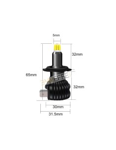 Lampade Led H7 360 EOS con 48 chip 3D Ultracompatto Uniforme Senza Ombre