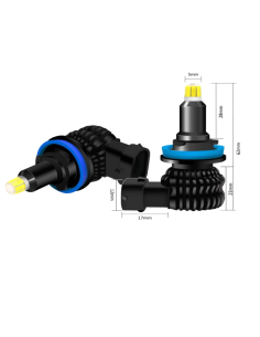 Lampade Led H9 360 VORTICE con 48 chip 3D Ultracompatto Uniforme Senza Ombre 2