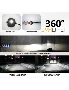 Lampade Led H1 360 VORTICE con 48 chip 3D Ultracompatto Uniforme Senza Ombre 2