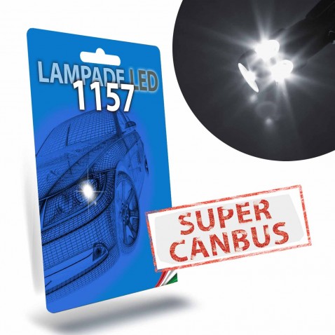 Led 1157 P21/5W BAY15D Super Canbus Bianco 6000k Posizione Diurna STAR Series