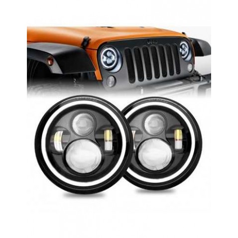 KIT DX E SX LED JEEP 7 pollici 6000K BI-LED 7600 lumen ANGEL BIANCO