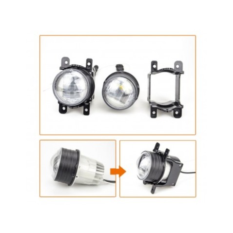 Aozoom Proiettore BI-LED ALPF-02 IP67 Lenticolare per Fendinebbia o Moto