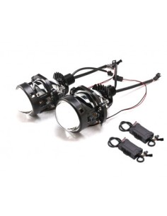 Proiettore Lenticolare 2 Pollici LED Bi-Led 40w Faro Lente Ultra Compatto Moto Auto