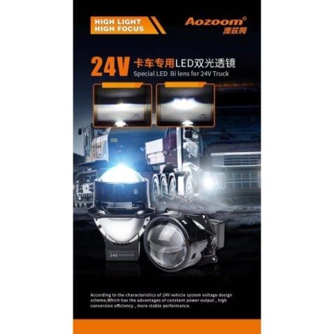 Lenticolare AOZOOM 24V Camion Autobus Proiettori 3 Pollici Luci Lampade ALPD-07-09