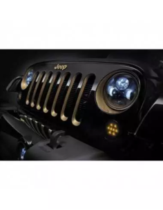 Faro Led Jeep Moto Custom 7 Pollici 6000k Bixenon 3600 Lumen Angel Bianco