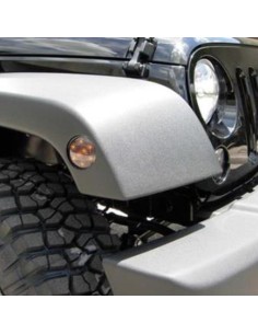 Coppia Frecce Anteriori Led Laterale Parafanghi Fume Per Jeep Wrangler JK Arancione 12V 3W