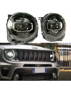 Fari Full Led Lenticolari Jeep Renegade Anabbaglianti Abbaglianti Drl Luci Di Posizione 2