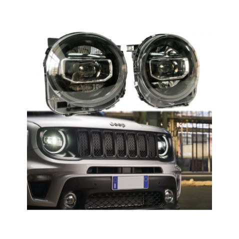 Fari Full Led Lenticolari Jeep Renegade Anabbaglianti Abbaglianti Drl Luci Di Posizione