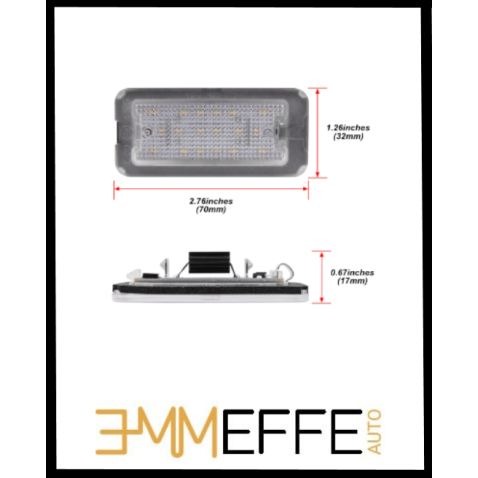Luci led Targa per 500 ABARTH 595 695 Lampade Led con tecnologia CANBUS
