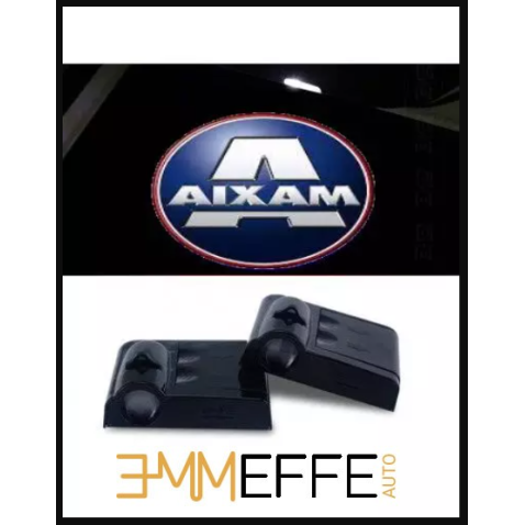 Proiettore Logo LED AIXAM Emotion per Portiera con Batteria no Fori no Connessioni Plug & Play