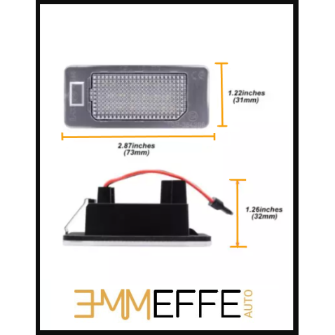 PLAFONIERE TARGA LED FIAT 500X LUCI placca completa luce posteriore
