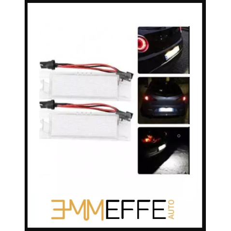 COPPIA PLAFONIERE  A LED LUCI TARGA 18 LED Alfa Romeo 6000K NO AVARIA ULTRA LUMINOSI