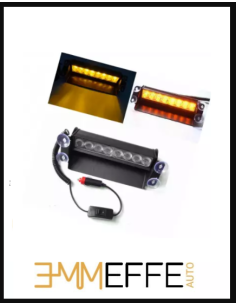 Lampada Strobo Arancione Flash Lampeggiante Rettangolare 2
