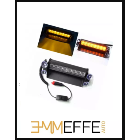 Lampada Strobo Arancione Flash Lampeggiante Rettangolare