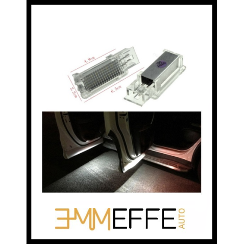 Coppia Plafoniere LED Sottoporta Mercedes 6000k Placchette Cortesia Canbus Luce Bianca A2038200801