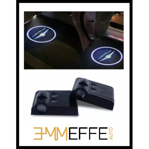 Proiettore Logo LED Chrysler per Portiera con Batteria no Fori no Connessioni Plug & Play