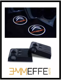 Proiettore Logo LED Citroen per Portiera con Batteria no Fori no Connessioni Plug & Play 2