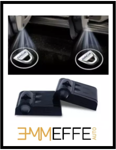 Proiettore Logo LED Dacia per Portiera con Batteria no Fori no Connessioni Plug & Play 2