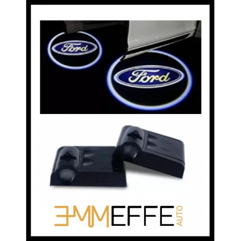 Proiettore Logo LED Ford per Portiera con Batteria no Fori no Connessioni  Plug & Play